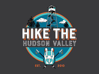 Hike the Hudson Valley fire tower hike hudson valley illustration tee shirt