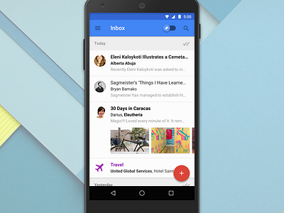 Inbox by Gmail – Android android gmail google inbox material