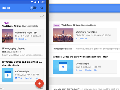 Inbox by Gmail – Highlights gmail google inbox material