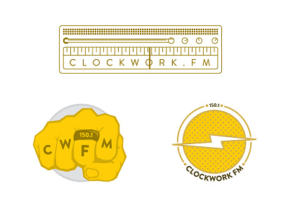 We're starting a radio station clockwork fist logo radio retro