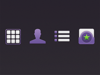 App Icons apps clockwork collection feed icons ios menu profile purple