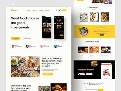 🍕 Food Delivery Landing Page app landing page app ui best app landing page design food app food delivery landing page food landing page food landing page template free food website home page landing page landing page restaurant menu landing page pizza recipe recipe website template restaurant restaurant landing page ui ui ux design