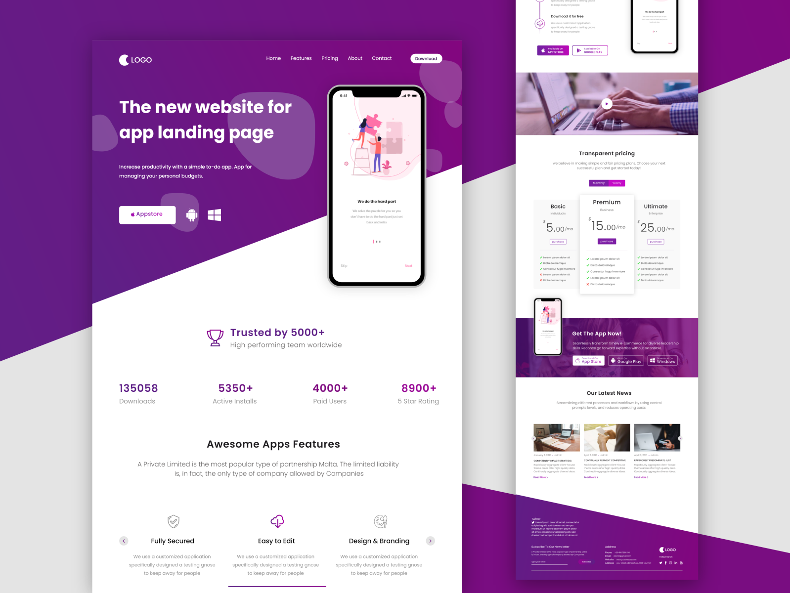 App Landing Page: Home page by Parves Ahamad on Dribbble