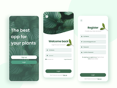 Plant app login by Parves Ahamad on Dribbble