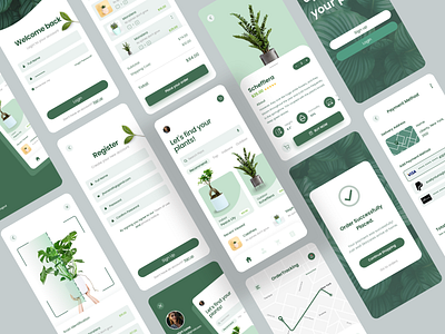 Plants Store App app app design clean ecommerce green house plant indoor layout minimalist mobile online store plant plant app plant shop planting plants e commerce store top design studio ui ux