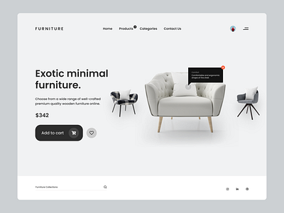 Furniture - Board Desktop concept board concept decoration design desktop ecommerce furniture furniture web home interior design landing page minimalist shop ui ux website