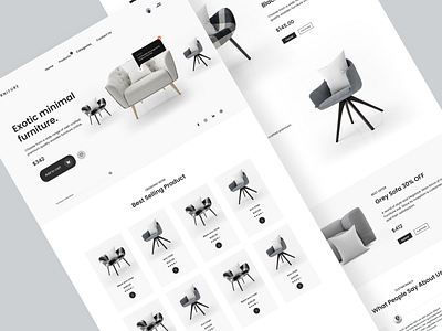 Furniture e-commerce website Design branding design desktop e commerce furniture landing page home page landing page minimalist online shopping product ui ui design ux web design