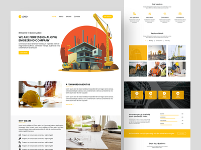 Construction and Architecture Service Landing Page