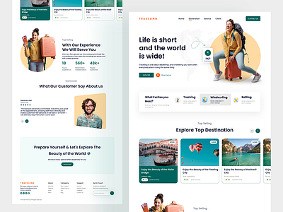 Travel Agency Website design adventure bokking home page landing page mockup tourism travel travel agency travel agent travel landing page travel web trip ui ux vacation web design website design