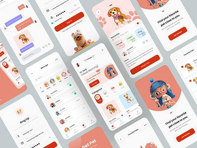 Pet Adoption App 3d app branding cat clean design dog inspiration ios app minimalist mobile ui pet adoption pet app pet care pets puppy shop ui ux