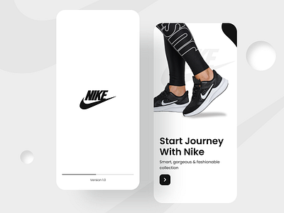 Nike Shoes - Onboarding App app app design clean design ecommerce ios mobile nike nike air shoe onboarding onboarding app product design shoes sports ui ui design ux