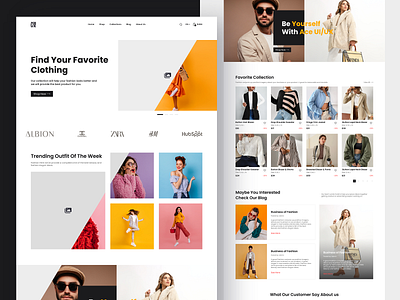 E-commerce - fashion website clothing clothing brand clothing line design design agency e comerce e commerce shop ecommerce website fashion fashion blogger landing page mockup online shop outfits shop style ui ux web design website