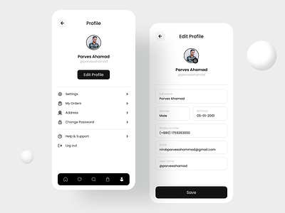 User Profile Concept app avatar change avatar details edit edit profile mobile profile profile create profile section profile settings settings ui ui design uiux user experience user interface