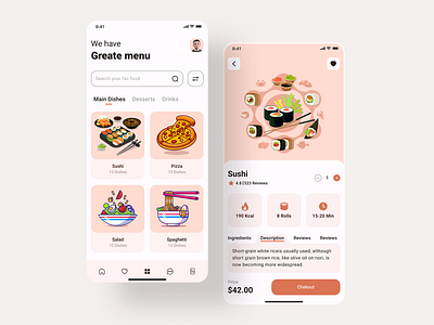 Food Delivery Mobile App app clean delivery man delivery mobile app design fast food food order food shop foodie ios minimal mobile product design restaurant app startup sushi ui ux