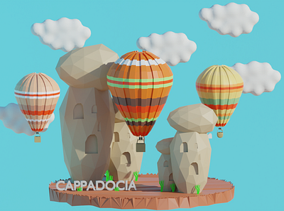 CAPPADOCIA 3d 3d art blender3d illustration illustrator render