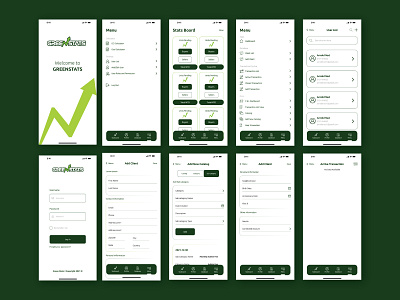 GreenStats APP - Light Mode app design ui ux