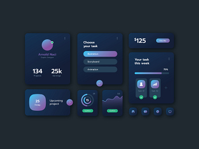 User Interface Elements app design ui ux vector