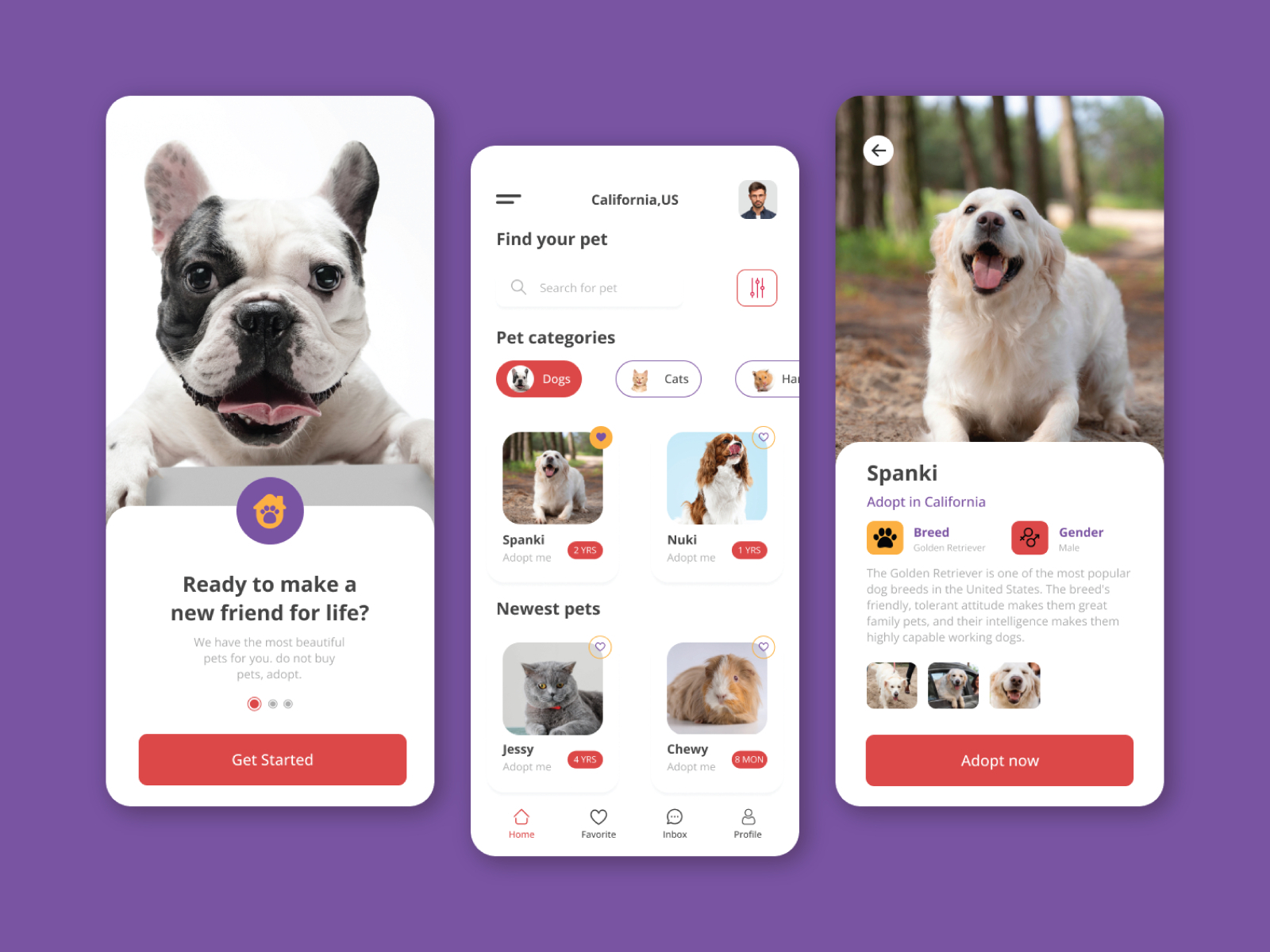 Pet Adoption APP by Arnold Naci on Dribbble