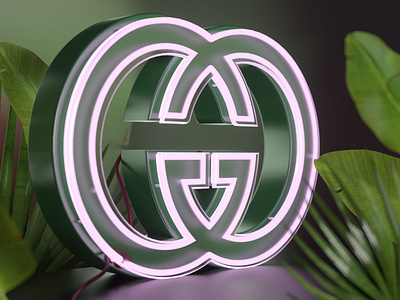 Gucci neon logo