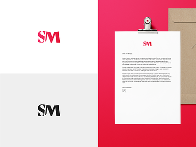 SM Monogram brand brand identity branding design gradient color logo monogram monogram design monogram letter mark personal logo print