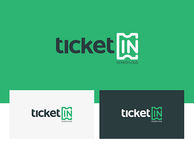 Ticket In branding branding and identity design logo ticket