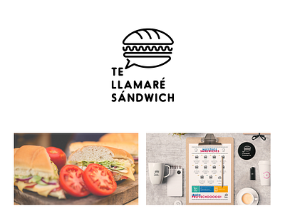 Te Llamaré Sándwich branding branding and identity design fast food food icon identity illustration logo sandwich vector