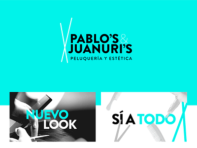 Pablo's & Juanuri's branding branding and identity graphic design hairdresser logo