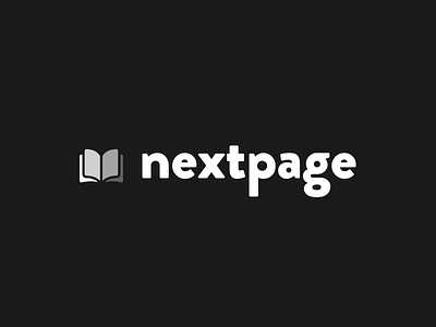 Nextpage brand identity branding greyscale icon logo type