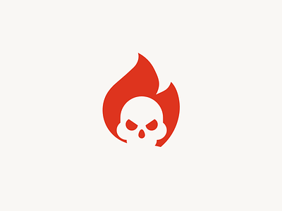 Firewave branding fire hot sauce icon logo print skull