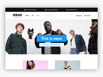 Asos Redesign asos branding ecommerce fashion layout logo redesign shop ui ux website