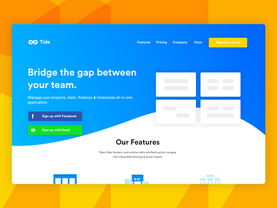 Tide - Landing page