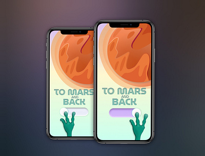 To Mars and back: splash screen app design illustration ui