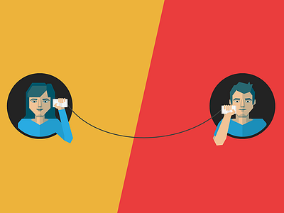 Communication 2d flat illustration