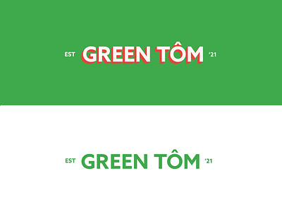 Green Tôm Wordmark Logos - Asian Fusion Restaurant Branding