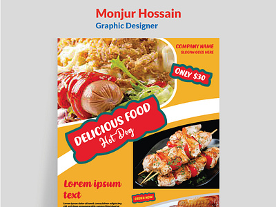 Restaurant menu flyer design