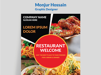 Restaurant menu flyer design