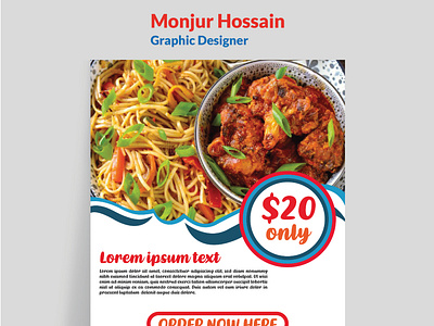 Restaurant menu flyer design