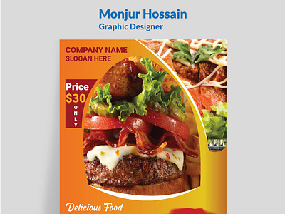 Restaurant menu flyer design