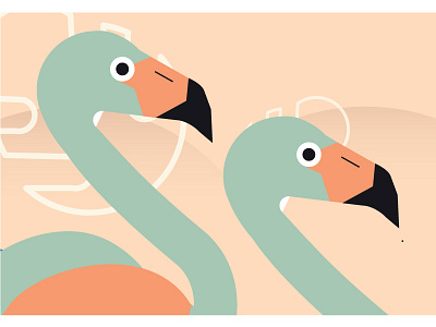 A flamingo's story animals birds flamingo illustration jungle nature