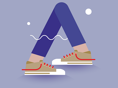 A 36daysoftype alphabet illustration legs shoes type walk