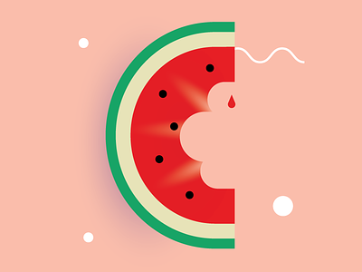watermelon C 36daysoftype alphabet bite c summer type typography watermelon