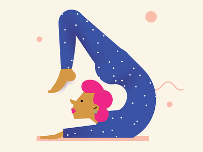 contortionist D character contortionist gym illustration position women yoga