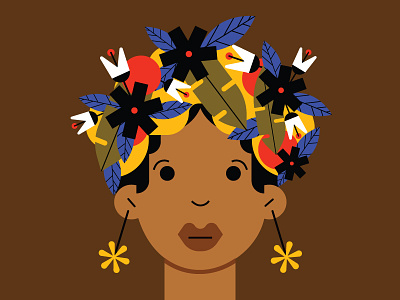 black is beautiful! black character flowers girl illustration illustrator pattern portrait racism vector women