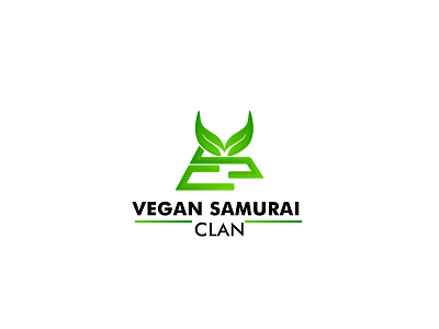 VEGAN SAMURAI green japan logo samurai vegan vegan art