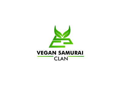 Vegan Samurai Clan branding community design green habit health illustration initial letter logo initial logo japan lette lettermark logo ui vector vegan