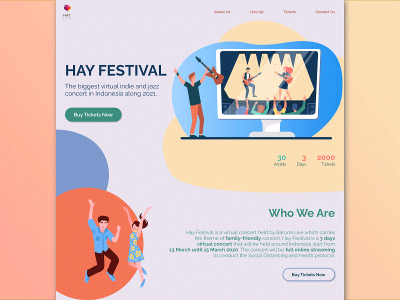 Music Festival Web UI Design