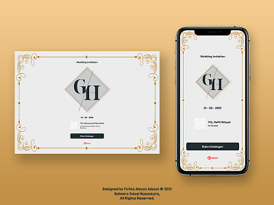 Mobile Application & Web - Wedding Invitation Cover Design branding design figma design mobile app design photoshop ui ui design vector web design