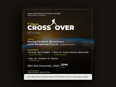 Cross Over Revival black church flyer eflyer flyer photoshop revival square flyer