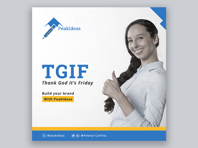 TGIF eflyer flyer graphics design minimal photoshop photoshop flyer social media square flyer