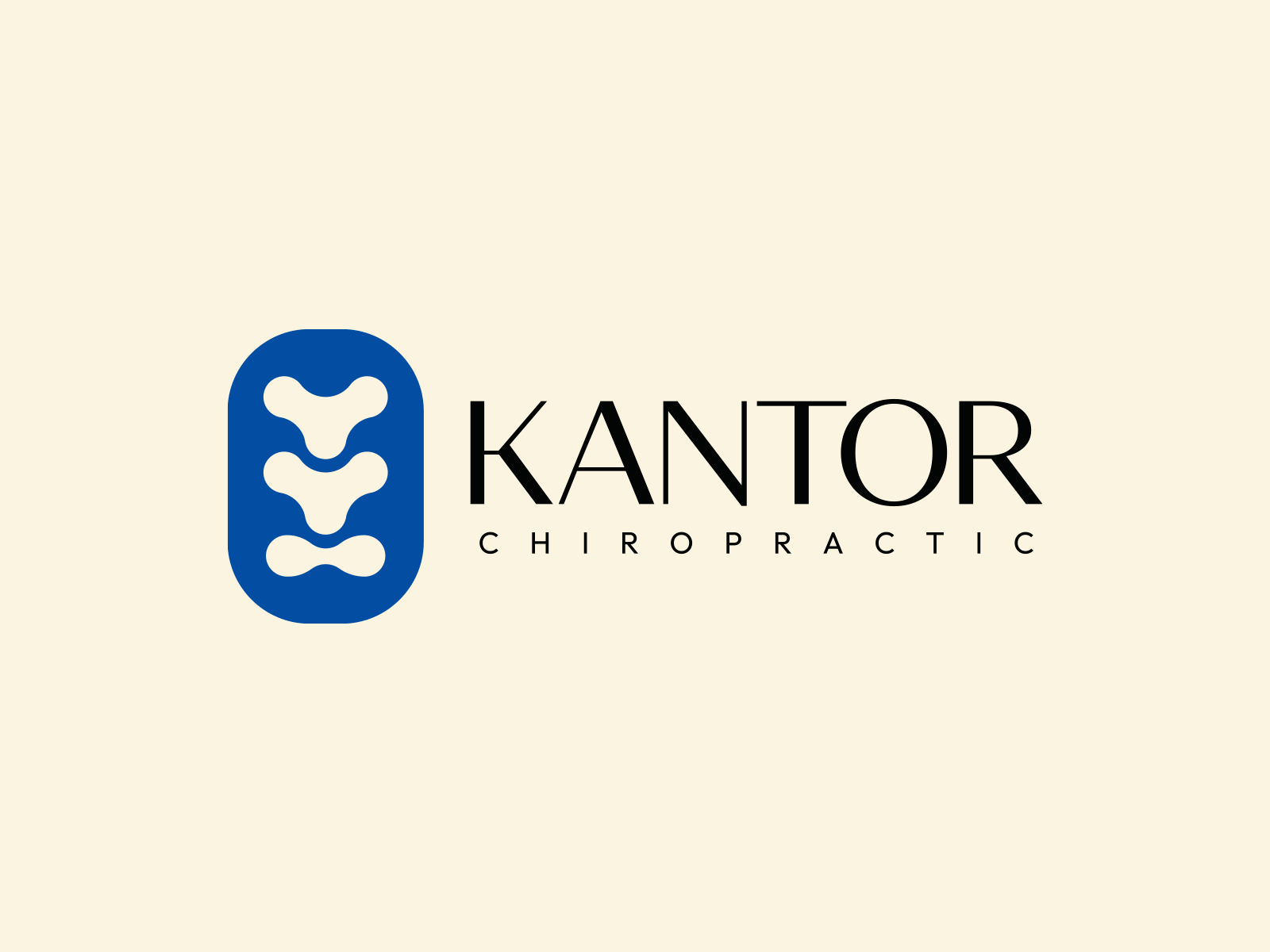 Kantor Chiropractic brand identity branding design graphic design illustration logo minimal typography